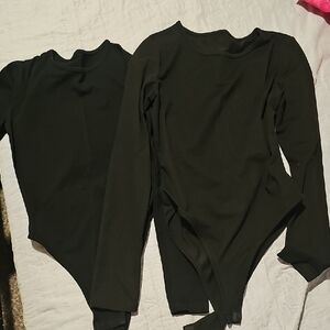 Black Long Sleeve Bodysuits